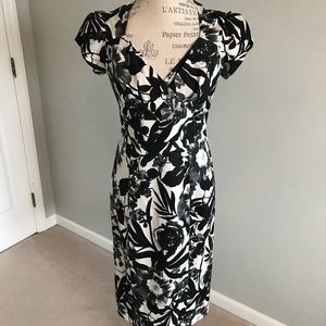 long tall sol floral dress back and white size US8